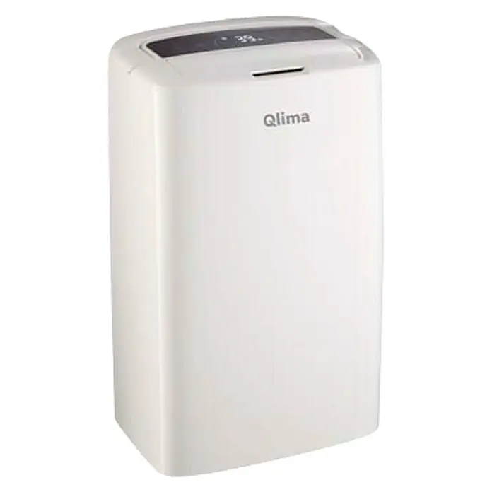 Qlima Deshumidificador eléctrico con ionizador D 610 - Potencia de deshumidificación: 10 l/día, L x An x Al: 190 x 290 x 478 mm, Blanco - Un deshumidificador Qlima blanco, perfecto para mantener un clima interior confortable. El dispositivo cuenta con una pantalla y es fácil de usar.
