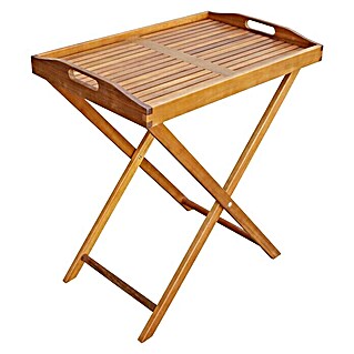 Sunfun Diana Garten-Beistelltisch (L x B x H: 68 x 44 x 73 cm, Naturbraun)