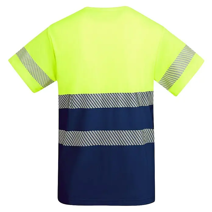 Camiseta alta visibilidad Tauri - XXXL, Amarillo/Azul - Camiseta de alta visibilidad: Esta camiseta amarilla y azul marino cuenta con bandas reflectantes para alta visibilidad y seguridad en exteriores.