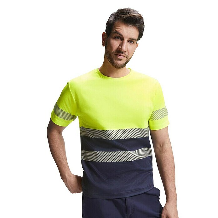 Camiseta alta visibilidad Tauri (S, Amarillo/Azul) | BAUHAUS