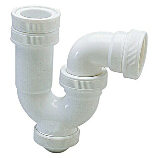 Sifón curvo extensible para lavabo y bidé (1¼'', 32 mm, Polipropileno)