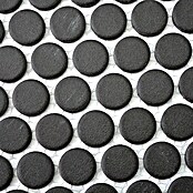 Mosaikfliese Knopf Uni CU K217 (31,5 x 29,4 cm, Schwarz, Matt)