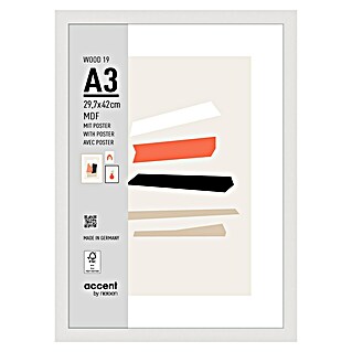 Accent Houten lijst Wood (A3/29,7 x 42 cm, Wit)