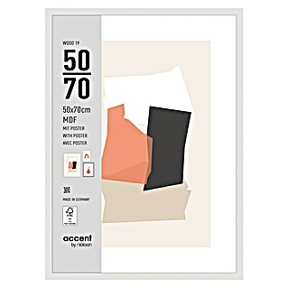 Accent Houten lijst Wood (50 x 70 cm, Wit)