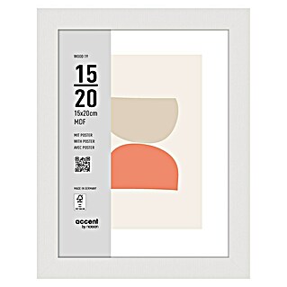 Accent Houten lijst Wood (15 x 20 cm, Wit)