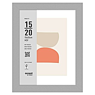Accent Houten lijst Wood (15 x 20 cm, Zilver)