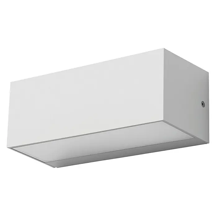 Forlight Aplique exterior Ara - 60 W, 10 x 23 x 9 cm, Blanco, IP65 - Lámpara de pared blanca moderna para interiores. Su diseño minimalista ofrece una iluminación elegante y se adapta perfectamente a cualquier hogar.
