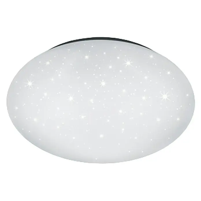 Trio Lighting Plafón LED redondo Putz cielo estrellado - 15 W, Ø x Al: 40 x 10 cm, Blanco, Blanco neutro - Elegante lámpara de techo con motivo de estrellas. Ideal para salón y dormitorios, crea un ambiente acogedor.