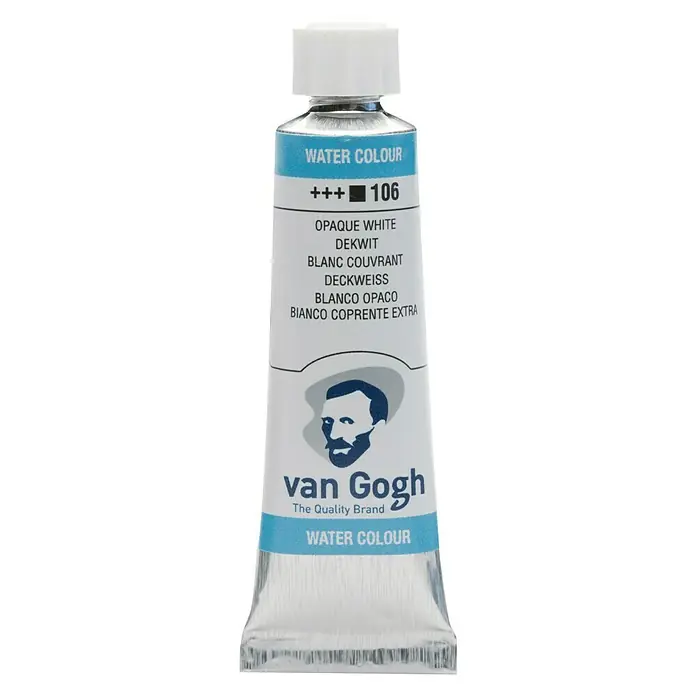 Talens Van Gogh Acuarela - Blanco opaco, 10 ml, Tubo - Un tubo de pintura de acuarela Van Gogh en Blanco Opaco, ideal para artistas y aficionados.