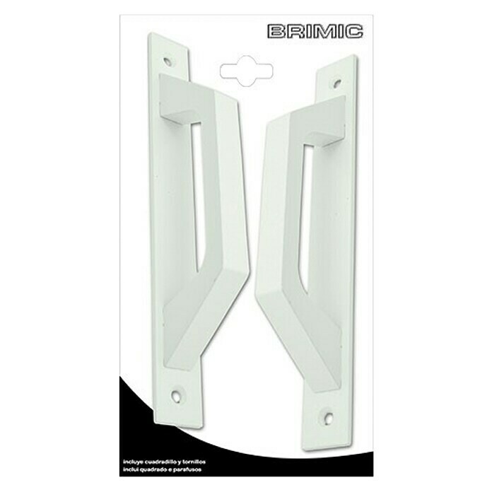 Micel Brimic Tirador para puertas Blanco (L x An x Al: 20 x 2,5 x 4,35 cm, Aluminio)