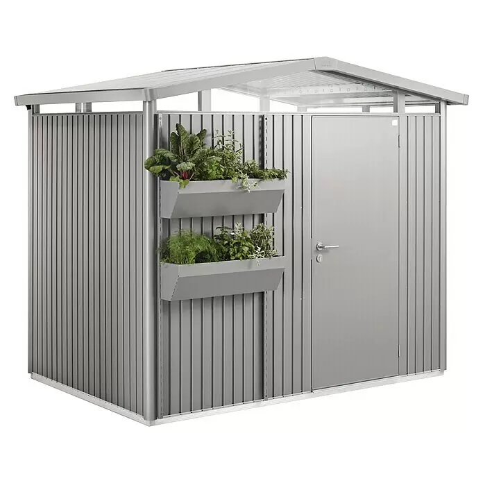 Biohort Pflanzkasten FloraBoard - Länge: 82 cm, Quarzgrau-Metallic - Diagonale Ansicht