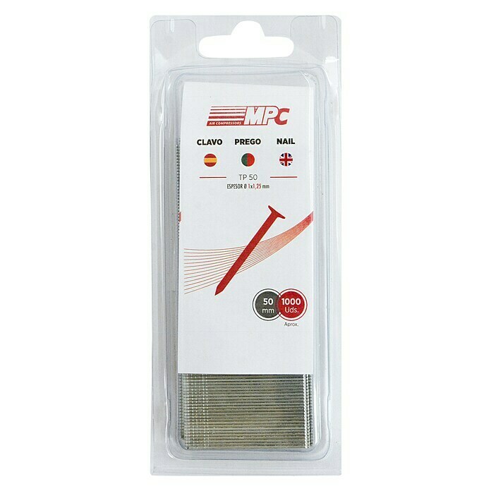 Clavo para clavadora Brad (Largo: 50 mm, 1.000 uds.)