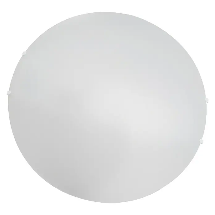 Plafón redondo Eclipse - 20 W, Ø x Al: 350 mm x 12 cm, Blanco, E27 - Primer plano de una lámpara de techo redonda blanca con elementos de fijación, ideal para una iluminación uniforme.