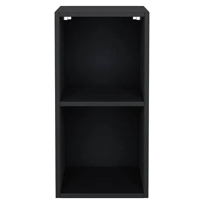 Camargue Espacio Unterschrankregal - 30 x 46 x 60 cm, Anthrazit - Schwarzes Regal mit zwei Fächern. Ideal für Büro oder Zuhause, bietet es stilvollen Stauraum für Bücher und Dekoration.