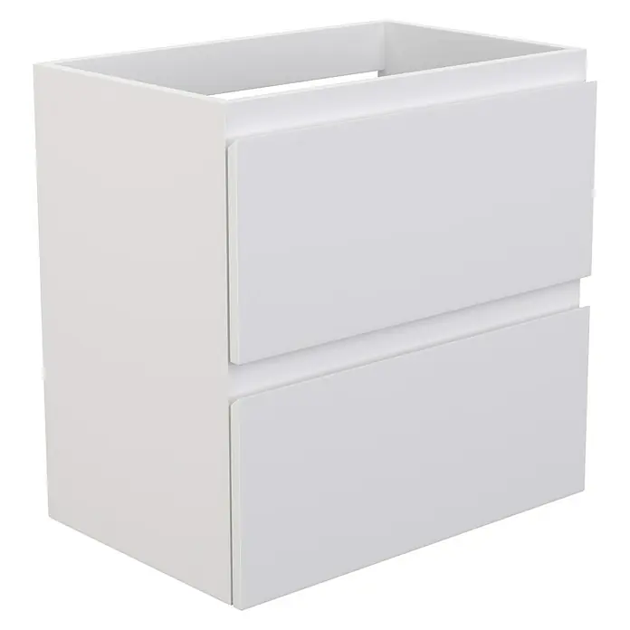 Camargue Espacio Waschtischunterschrank - 60 x 40 x 60 cm, 2 Schubkästen, Gama weiß matt - Modernes weißes Badezimmerunterschrank mit zwei Schubladen für zusätzlichen Stauraum im Badezimmer. Schlichtes Design für jedes Bad.
