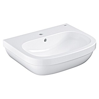 Grohe Euro Ceramic Wastafel (60 x 48 cm, Voorzien van standaardglazuur, Kraangat: Midden, Met overloop, Wit)