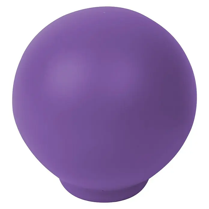 Nesu Pomo para muebles 626 - Tipo de tirador del mueble: Botón, Ø x Al: 29 x 29 mm, Plástico, Lila, Mate - Primer plano de una bola de masaje morada, ideal para la relajación muscular y el alivio del estrés. Una herramienta útil para terapia y bienestar.