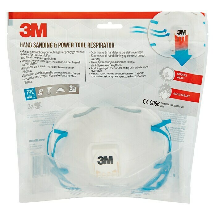 3M Atemschutzmaske (Filterklasse: FFP2, 3 Stk.)