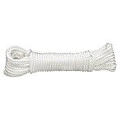 Cordel de poliamida DY2702868 (Ø x L: 4 mm x 20 m, Poliamida, Blanco, Trenzado (8 veces))