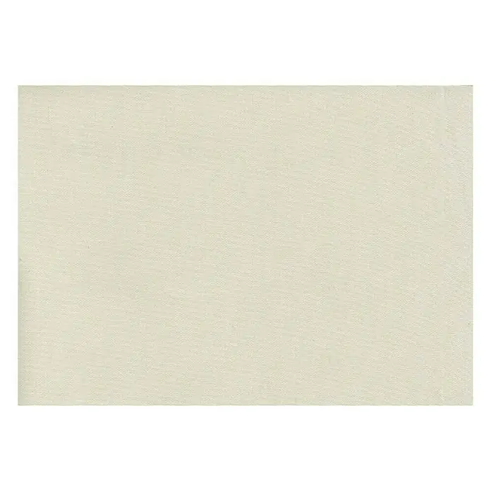 Sunfun Ersatztuch Crudo - Beige, Breite: 5 m, Ausfall: 3 m, Passend für: Sunfun Vollkassettenmarkise Crudo 5 x 3 m - Nahaufnahme eines cremefarbenen Stoffes. Die Textur des Stoffes ist deutlich sichtbar und verleiht dem Bild Tiefe.