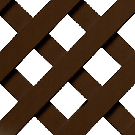 Celosía PVC 18 mm (An x Al: 1 x 2 m, Marrón)