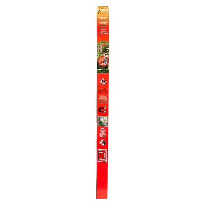 Mosquitera - An x Al: 130 x 150 cm, Montaje de la mosquitera: Fijación magnética, Color red: Blanco - Mosquitera de ventana de PVC blanca para ventanas de hasta 130 cm de altura. Protege contra los insectos y asegura noches tranquilas.