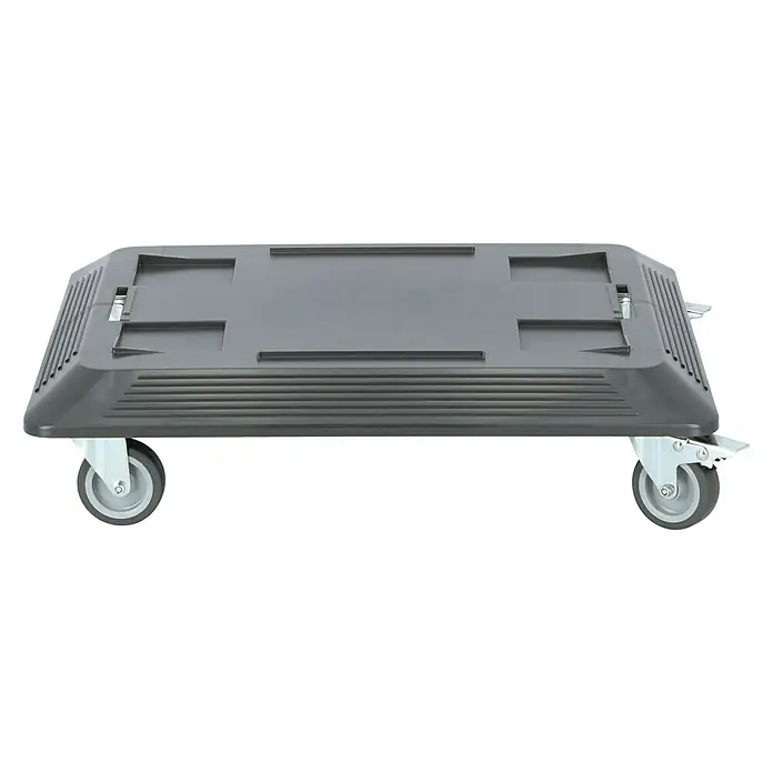 Wisent b-boXx Transportwagen - Passend für: Wisent b-boXx - Eine graue Möbelrolle mit vier Rädern, ideal für den einfachen Transport schwerer Gegenstände im Lager oder beim Umzug.