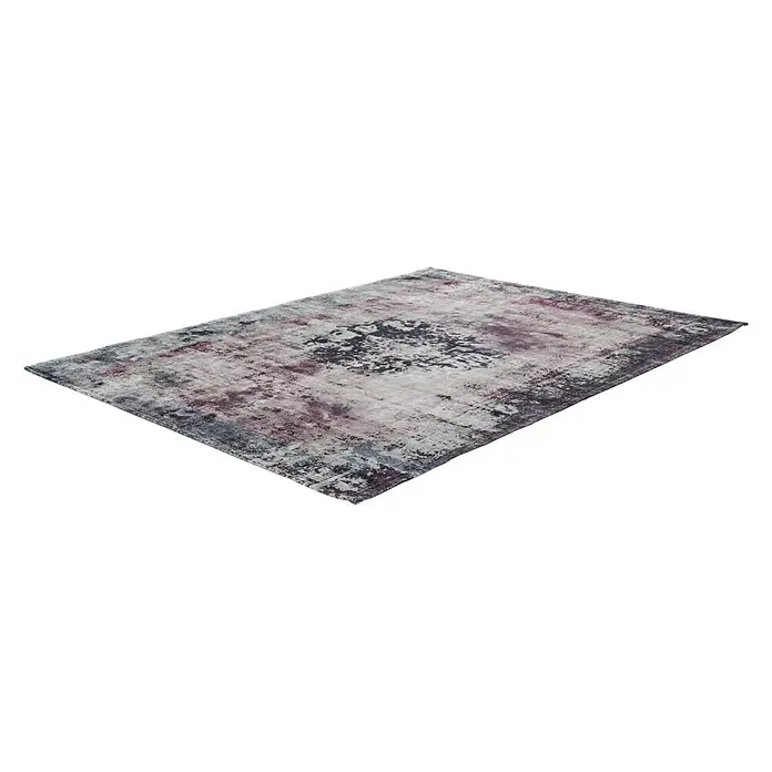 Kayoom Kurzflorteppich Vintage - Bunt, 230 x 160 cm, 100 % Polyacryl - Moderner Teppich mit abstraktem Muster in Grau-, Rosa- und Lilatönen, der jedem Raum einen Hauch von Eleganz verleiht. Perfekt für Wohn- oder Schlafzimmer.