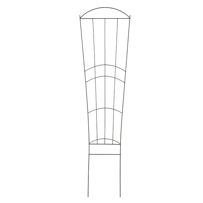 Gardol Zierspalier Sizilien - 46 x 170 cm, Anthrazit - Diese Rankhilfe aus Metall mit geschwungenem Design bietet Pflanzen Halt und ist eine dekorative Ergänzung für jeden Garten.