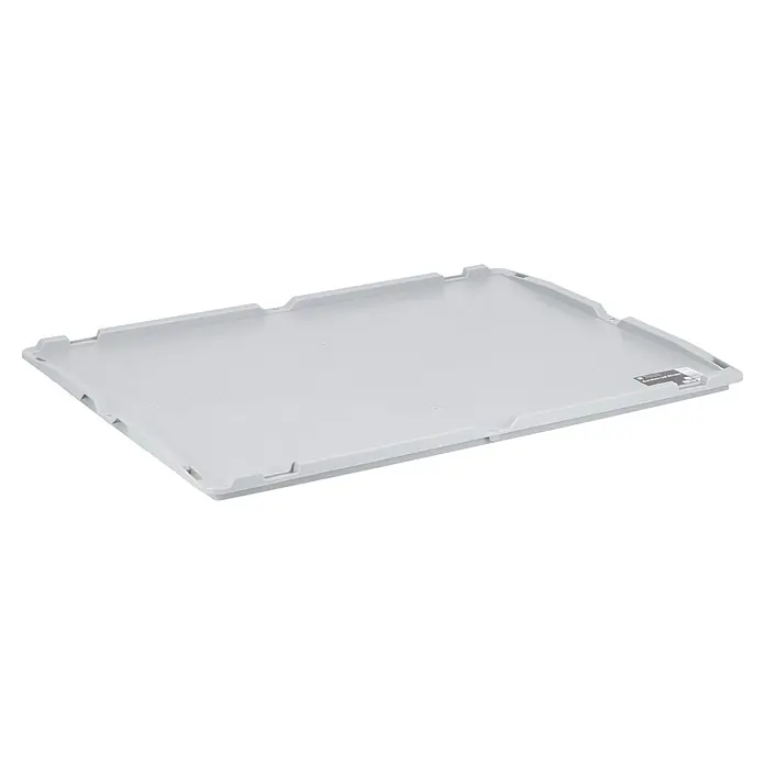 Surplus Systems Deckel - Passend für: Surplus Systems Euronormbox 80 x 60 cm, L x B: 80 x 60 cm - Ein grauer Behälterdeckel aus Kunststoff, ideal zum Abdecken und Schützen von Lagerbehältern oder Kisten.