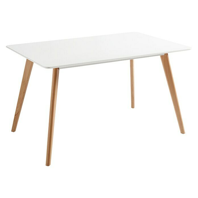 Mesa Capri (L x An: 120 x 80 cm, Material tablero de mesa: MDF, Blanco)