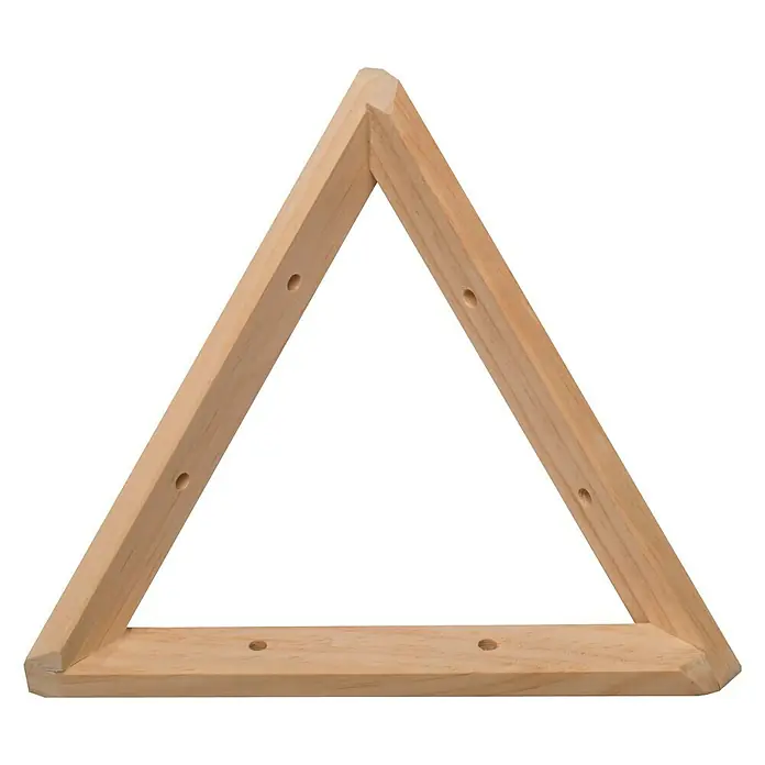 Astigarraga Triangle Soporte de estanterías - L x Al: 20 x 20 cm, Carga soportada: 20 kg, Natural - Triángulo de billar de madera clara, utilizado para colocar las bolas de billar. Tiene esquinas redondeadas y un gran acabado de calidad.