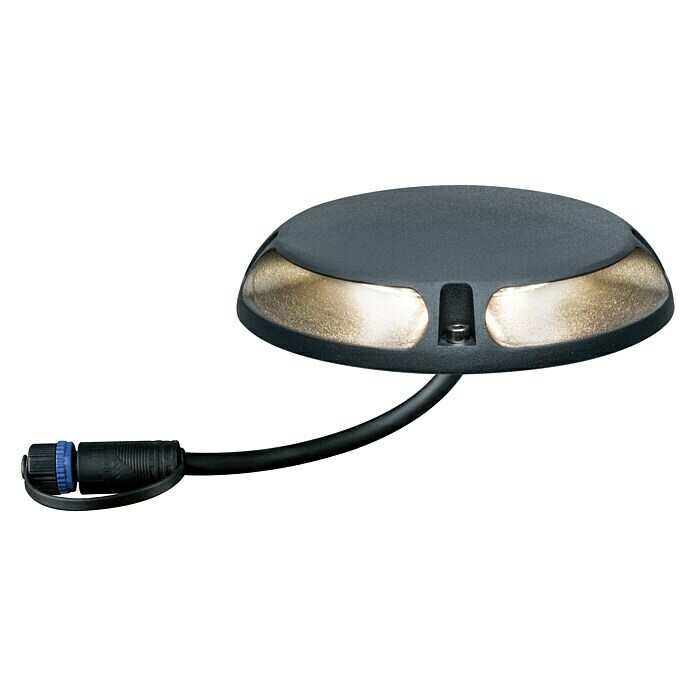 Paulmann Plug & Shine LED-Außenleuchte (6 W, Warmweiß, IP67, Ø x H: 16 x 3,2 cm)
