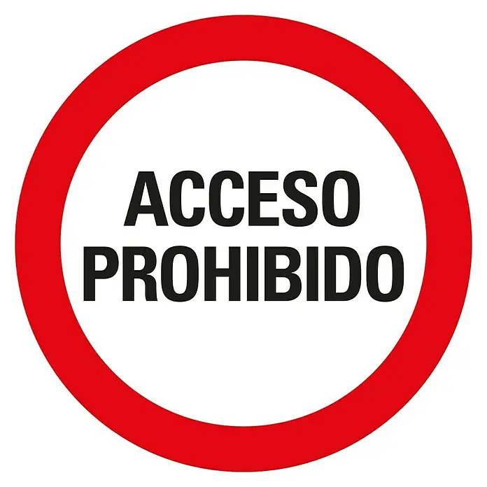 Pickup Señal de prohibición - Diámetro: 30 cm, Acceso prohibido - Señal redonda "Acceso prohibido" en rojo y blanco. Un símbolo claro de prohibición para entradas, ideal para señalizar.