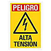 Pickup Cartel (Motivo: Precaución Alta Tensión, L x An: 33 x 23 cm)