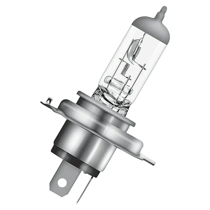 Osram Original Line Halogen-Scheinwerferlampe - H4, 1 Stk. - H4-Halogenlampe für Autoscheinwerfer mit Glaskolben, Wendel und Metallfassung für gute Lichtleistung und lange Lebensdauer.