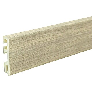 Sockelleiste Cubica (250 cm x 14 mm x 60 mm, Eiche Grau)