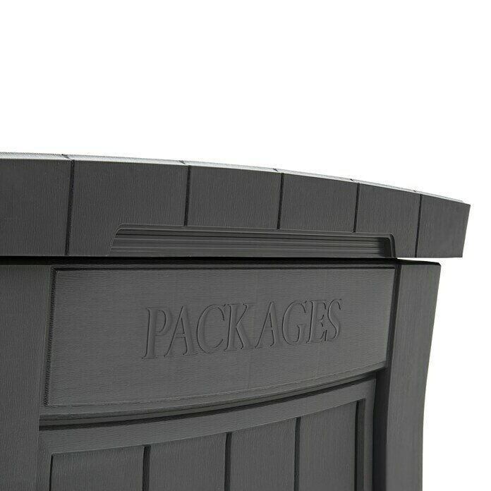 Keter Paketbox (62,1 x 53,6 x 112 cm, Geeignet für: Pakete bis 350 x 250 x 100 mm, Grau)