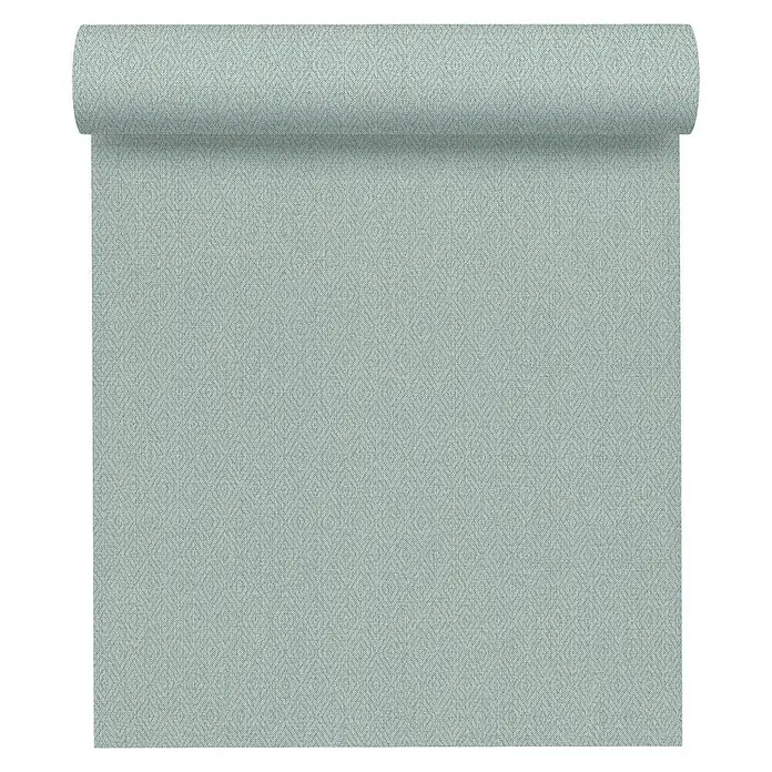 A.S. Création Hygge Vliestapete - Grün, Grafisch, 10,05 x 0,53 m - Rollenware der stilvollen Tapete in sanftem Blau mit dezentem Muster. Ideal für die Wandgestaltung und verleiht jedem Raum eine elegante Note.