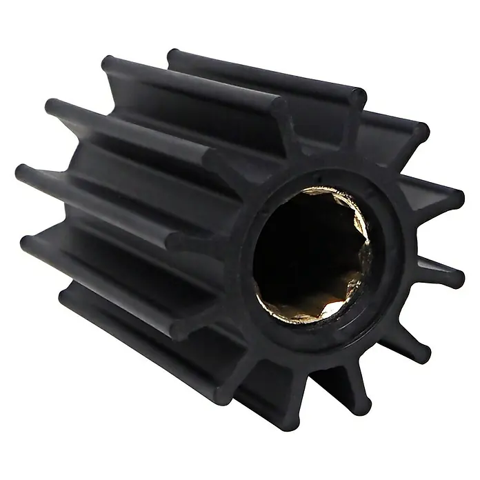 Albin Pump Impeller PN 06-01-020 - Ø x L: 65,8 x 80 mm, Wellendurchmesser: 25 mm - Schwarzer flexibler Wasserpumpen-Rotor für Marineanwendungen, ideal für den Austausch abgenutzter oder beschädigter Impeller.