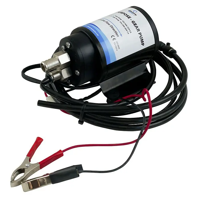Albin Pump Pumpe - Geeignet für: Ölwechsel, 12 V - Mehrzweck-Getriebepumpe mit Krokodilklemmen zum einfachen Anschließen an eine 12V- oder 24V-Batterie.