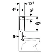 Geberit Spülkasten (Spülmenge: 3 - 6 l, Weiß, L x B x H: 41 x 13,8 x 40,5 cm)