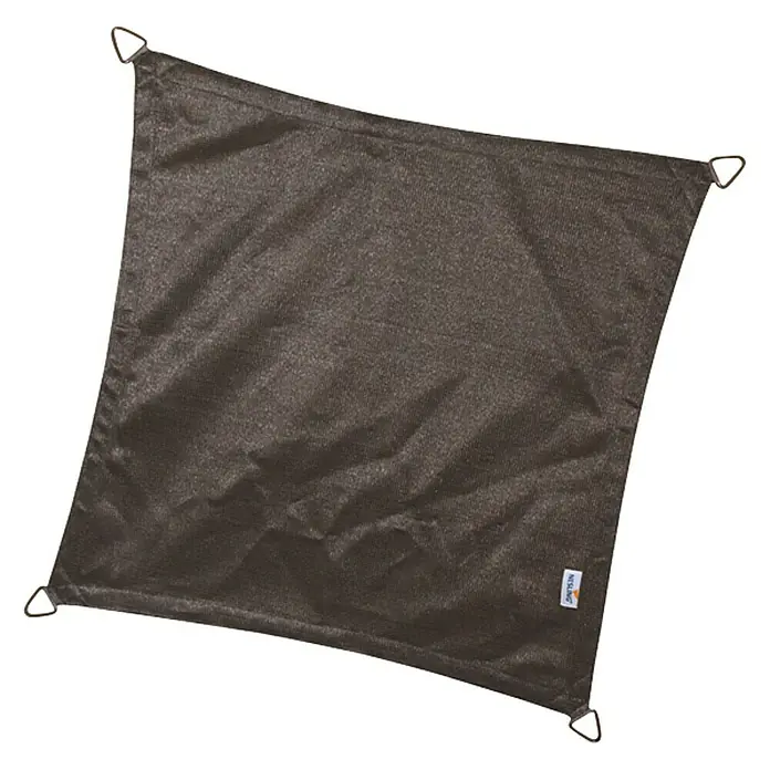 Nesling Sonnensegel Coolfit - L x B: 360 x 360 cm, Grau, Quadratisch - Brauner Sonnensegel mit Metallösen an den Ecken, ideal für den Schutz vor Sonne und UV-Strahlen im Garten oder auf der Terrasse.