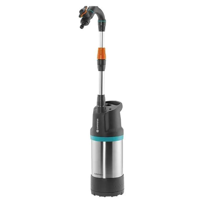 Gardena Regenfasspumpe 4700/2 inox automatic - Leistung: 550 W, Max. Fördermenge: 4.700 l/h - Gardena 20000 Aquasensor Schmutzwasser-Tauchpumpe mit Aquasensor zur automatischen Steuerung des Wasserstandes.