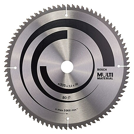 Bosch Kreissägeblatt Multimaterial (305 mm, Bohrung: 30 mm, Anzahl Zähne: 80 Stk.)