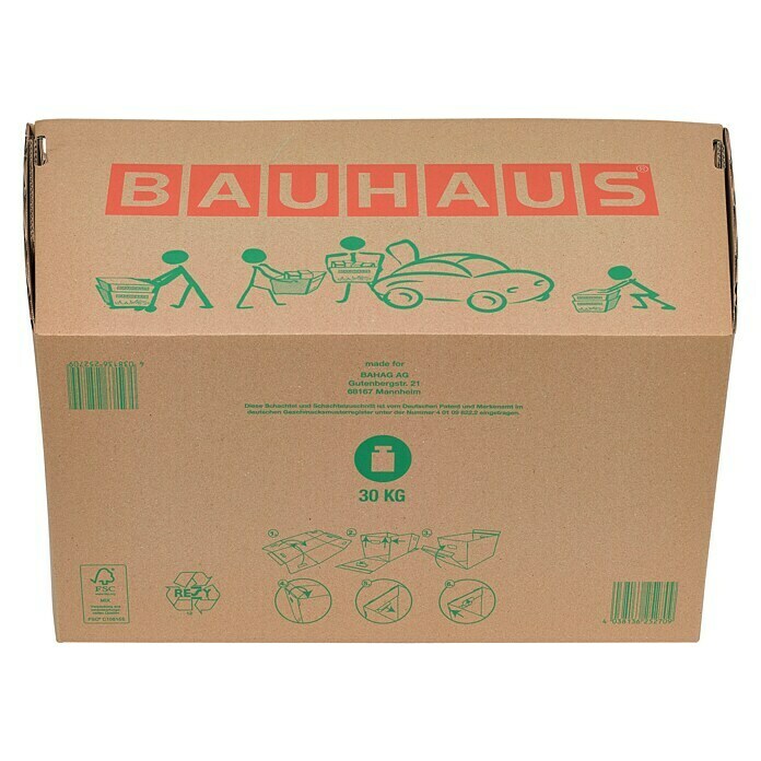 BAUHAUS VerpackungskartonL x B x H: 46,9 x 26,4 x 26 cm, Traglast: 30 kg Unknown