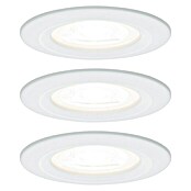 Paulmann LED-Einbauleuchten-Set (6,5 W, Weiß, Durchmesser: 7,8 cm, 3 Stk., IP44)