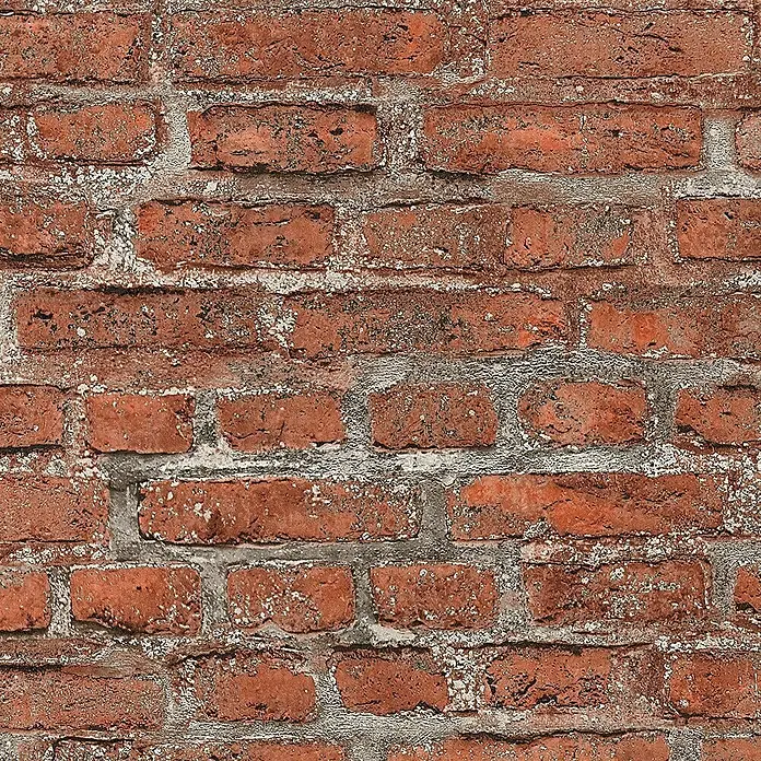 A.S. Création Elements Vliestapete Backsteinmauer - Rot/Grau, Steinoptik, 10,05 x 0,53 m - Rote Ziegelmauer mit grauen Fugen. Eine strukturierte Oberfläche, ideal für Hintergründe und Texturen in Designs.