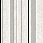 Rasch Rock'n Rolle Vliestapete Stripes (Weiß/Grau/Schwarz, Streifen, 10,05 x 0,53 m)