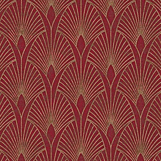 AS Creation New Walls Vliestapete Art Deco (Rot/Gold, Grafisch, 10,05 x 0,53 m)